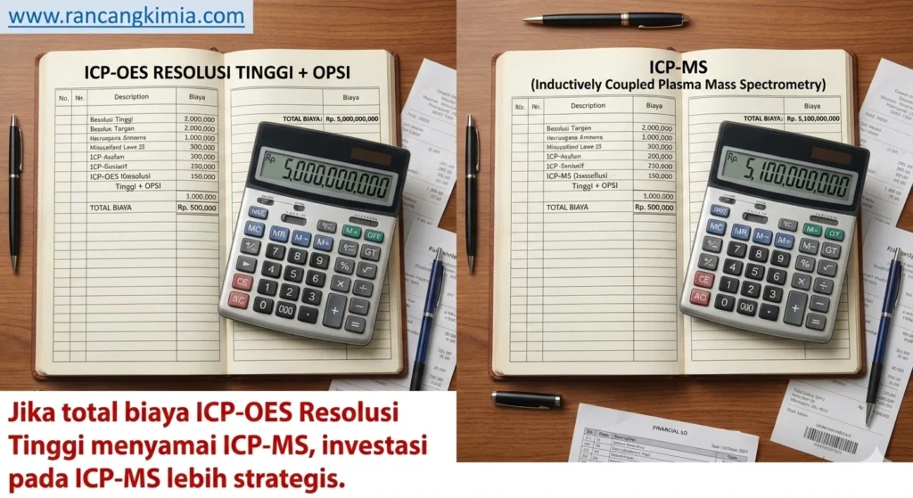 Simulasi Biaya Pengadaan ICP-OES dengan Fitur Opsi Tambahan