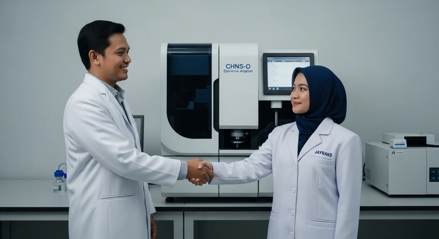 Instalasi Elemental Analyzer di Laboratorium Farmasi