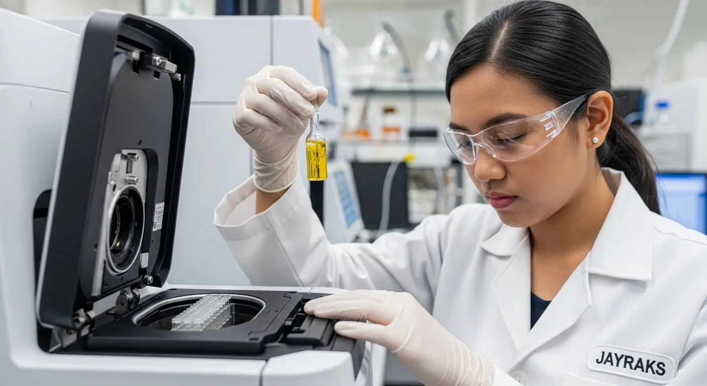 Antarmuka software yang terkunci menampilkan log audit trail anti-manipulasi untuk kepatuhan regulasi FDA