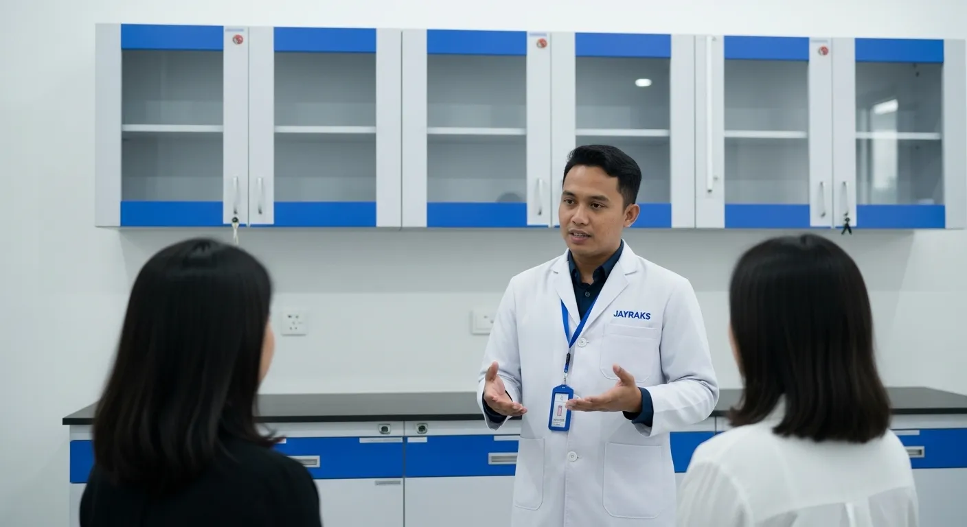 Unit Lemari Laboratorium Custom Full Set RancangKimia