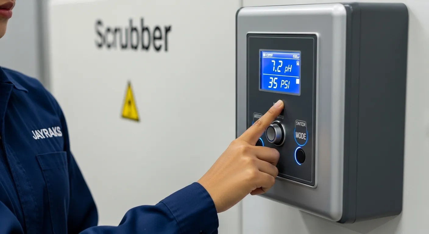 Instalasi Scrubber Laboratorium di Rooftop