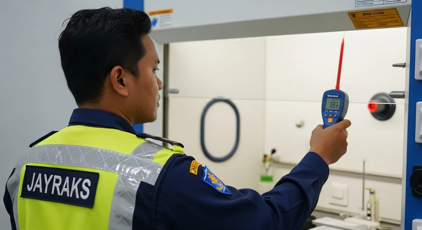 Audit Keamanan Face Velocity Fumehood