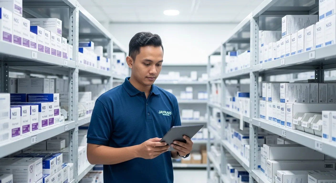 Ilustrasi pengiriman logistik rantai dingin (cold chain) untuk reagen sekuensing NGS