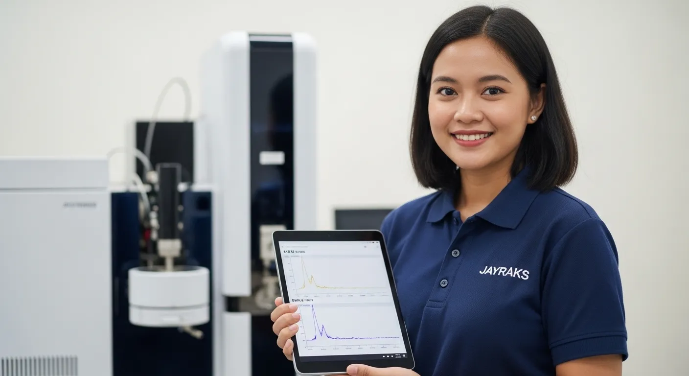 Data hasil kromatogram resolusi tinggi mendeteksi senyawa tingkat ultra-trace