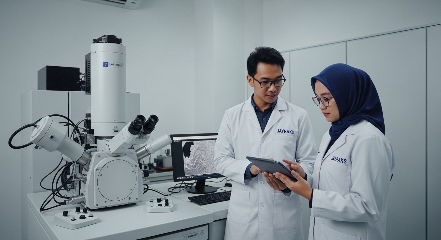 Unit Scanning Electron Microscope Canggih di Laboratorium